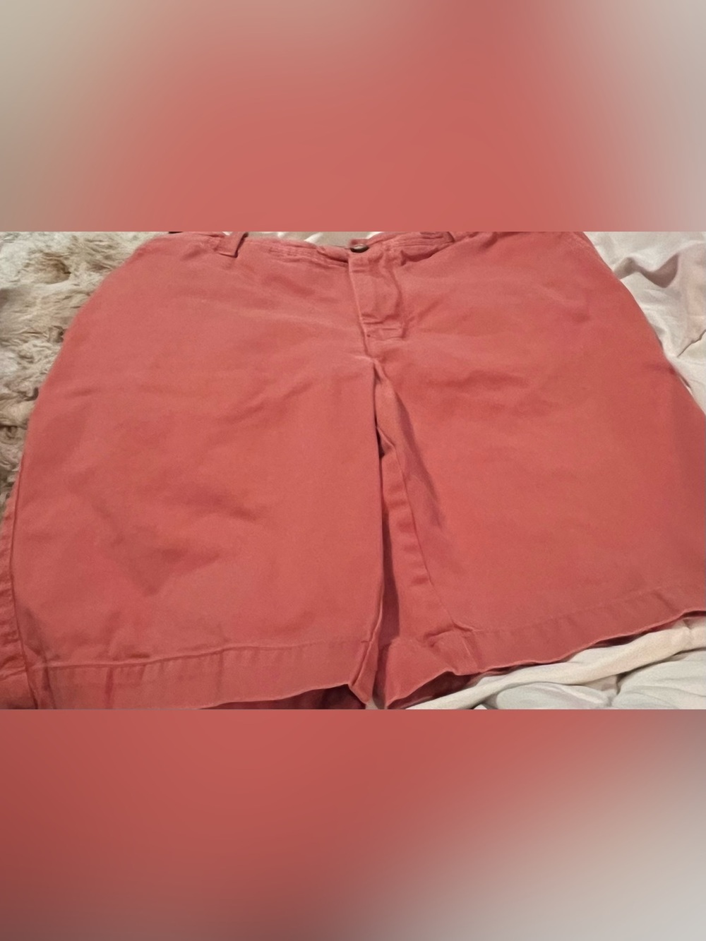 Izod Men’s Coral Pink Cotton Bermuda Shorts